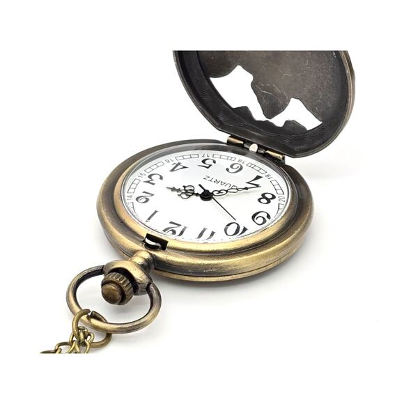 Motorcycle Pocket Watch - Vintage Look Harley Davidson Biker Gift Enthusiast - Picture 3 of 10